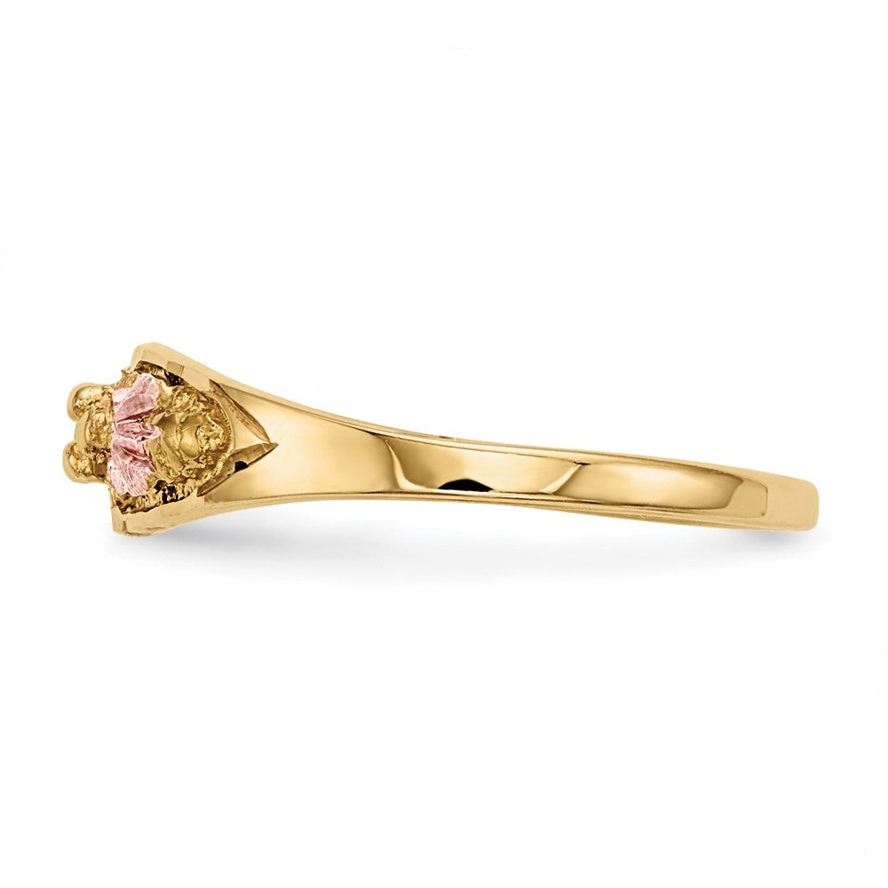 10k and 12k Tri-color Black Hills Gold Leaves Ring
