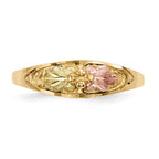 10k and 12k Tri-color Black Hills Gold Leaves Ring