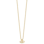 10k and 12k Tri-color Black Hills Gold Double Heart and Leaves 14k Gold-filled Chain 18 inch Necklace