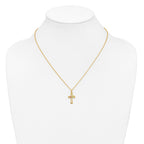 10k and 12k Tri-color Black Hills Gold Grapes and Leaf on Cross 14k Gold-filled Chain 18 inch Necklace