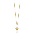 10k and 12k Black Hills Gold Crucifix 14k Gold-filled Chain 18 inch Necklace