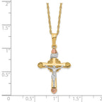 10k and 12k Black Hills Gold Crucifix 14k Gold-filled Chain 18 inch Necklace
