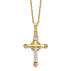 10k and 12k Black Hills Gold Crucifix 14k Gold-filled Chain 18 inch Necklace