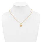 10k and 12k Tri-color Black Hills Gold Hummingbird in Heart 14k Gold-filled Chain 18 inch Necklace