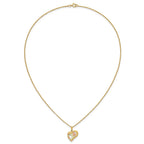 10k and 12k Tri-color Black Hills Gold Hummingbird in Heart 14k Gold-filled Chain 18 inch Necklace
