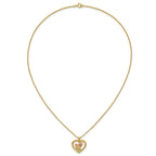 10k and 12k Tri-color Black Hills Gold Rosebud and Leaf in Heart 14k Gold-filled Chain 18 inch Necklace