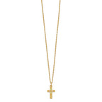 10k and 12k Tri-color Black Hills Gold Leaves on Cross 14k Gold-filled Chain 18 inch Necklace