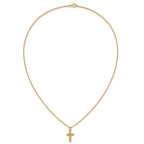 10k and 12k Tri-color Black Hills Gold Leaves on Cross 14k Gold-filled Chain 18 inch Necklace