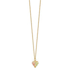 10k and 12k Tri-color Black Hills Gold Grapes and Leaves 14k Gold-filled Chain 18 inch Necklace