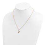 10k and 12k Tri-color Black Hills Gold Butterfly and Leaves on Oval 14k Gold-filled Chain 18 inch Necklace