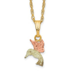 10k and 12k Tri-color Black Hills Gold Hummingbird 14k Gold-filled Chain 18 inch Necklace