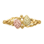 10k and 12k Tri-color Black Hills Gold Leaves Twist Ring