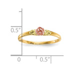 10k and 12k Tri-color Black Hills Gold Rose and Leaves Ring