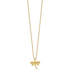10k and 12k Tri-color Black Hills Gold Dragonfly 14k Gold-filled Chain 18 inch Necklace