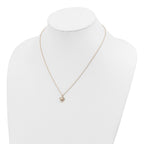 10k and 12k Tri-color Black Hills Gold Garnet and Leaves in Heart 14k Gold-filled Chain 18 inch Necklace