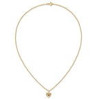 10k and 12k Tri-color Black Hills Gold Garnet and Leaves in Heart 14k Gold-filled Chain 18 inch Necklace