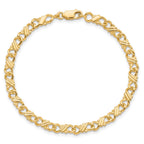 10k Solid Polished Fancy Bracelet