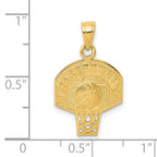 10k Basketball and Net Charm