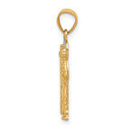 10K and White Rhodium Saint Jude Charm