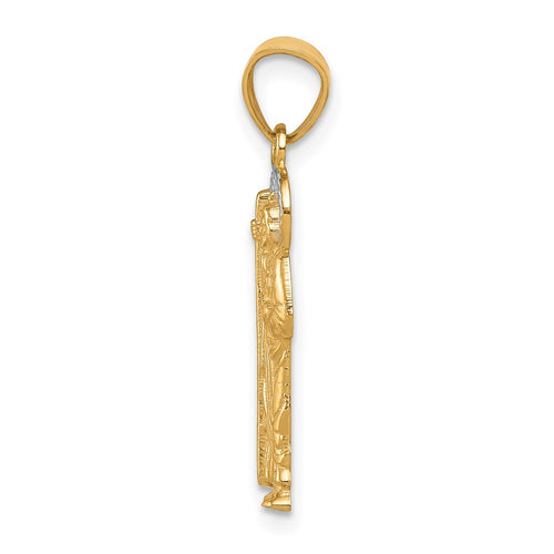 10K and White Rhodium Saint Jude Charm