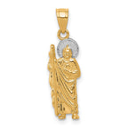 10K and White Rhodium Saint Jude Charm