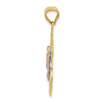 10k Two-tone and White Rhodium Mariner Blessed Mother Pendant