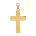 10k Textured Cross Pendant