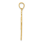 10k Budded Cross Pendant