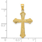 10k Budded Cross Pendant