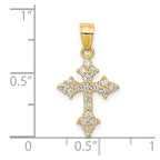 10k CZ Passion Cross Pendant