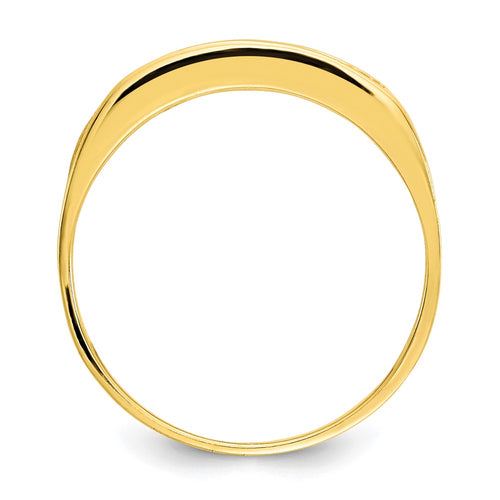 10k Polished 5-Stone CZ Baby / Childs Channel Ring