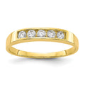 10k Polished 5-Stone CZ Baby / Childs Channel Ring