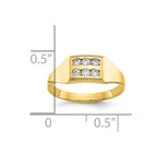 10k Polished 2-Row CZ Baby / Childs Ring