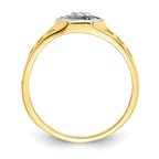 10k CZ Hexagon Baby / Childs Ring