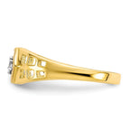 10k CZ Hexagon Baby / Childs Ring
