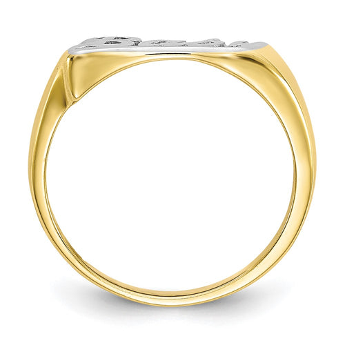 10K and White Rhodium BABY Baby / Childs Ring