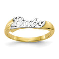 10K and White Rhodium BABY Baby / Childs Ring