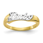10K and White Rhodium BABY Baby / Childs Ring
