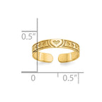 10k Heart Toe Ring