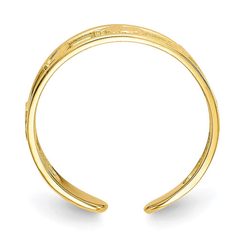 10k Good Luck Symbols Toe Ring