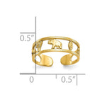 10k Good Luck Symbols Toe Ring