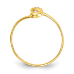 10k Bezel-set Clear CZ Bypass Toe Ring