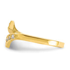 10k Graduated Clear CZ Bypass Toe Ring