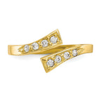 10k Graduated Clear CZ Bypass Toe Ring