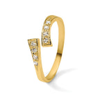 10k Graduated Clear CZ Bypass Toe Ring