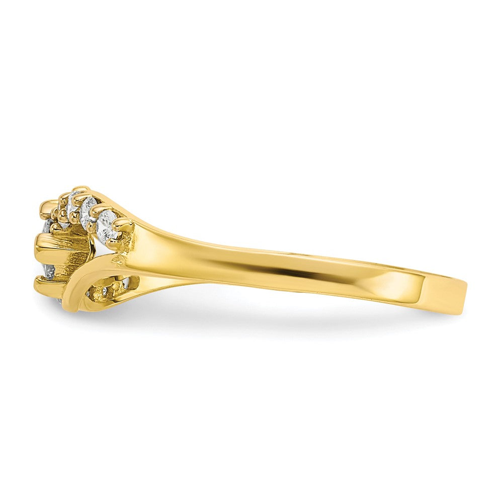 10k Clear CZ Fancy Ring