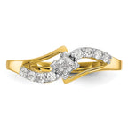 10k Clear CZ Fancy Ring