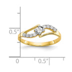 10k Clear CZ Fancy Ring