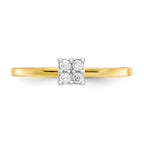 10k 4-Stone Clear CZ Promise Ring