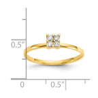 10k 4-Stone Clear CZ Promise Ring